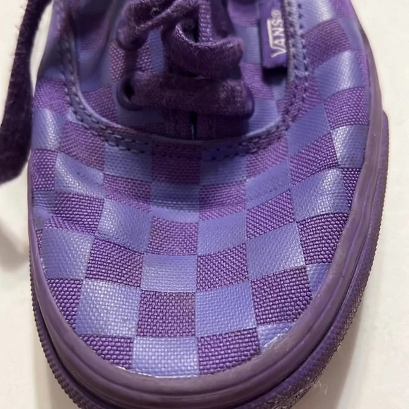 Van’s unisex purple checkerboard shoes size 6 men’s and 7.5 women’s - Picture 14 of 14